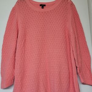 Talbots 100% Cotton Petite Coral Pink Top